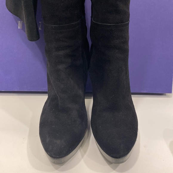 Stunning suede Platform Stuart Weitzman OTK thigh high heeled boots. - Picture 3 of 10
